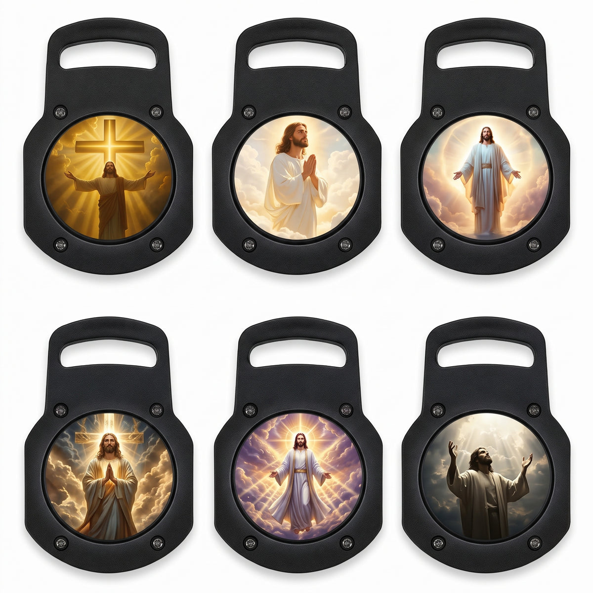 The 6 included Jesus scene caps